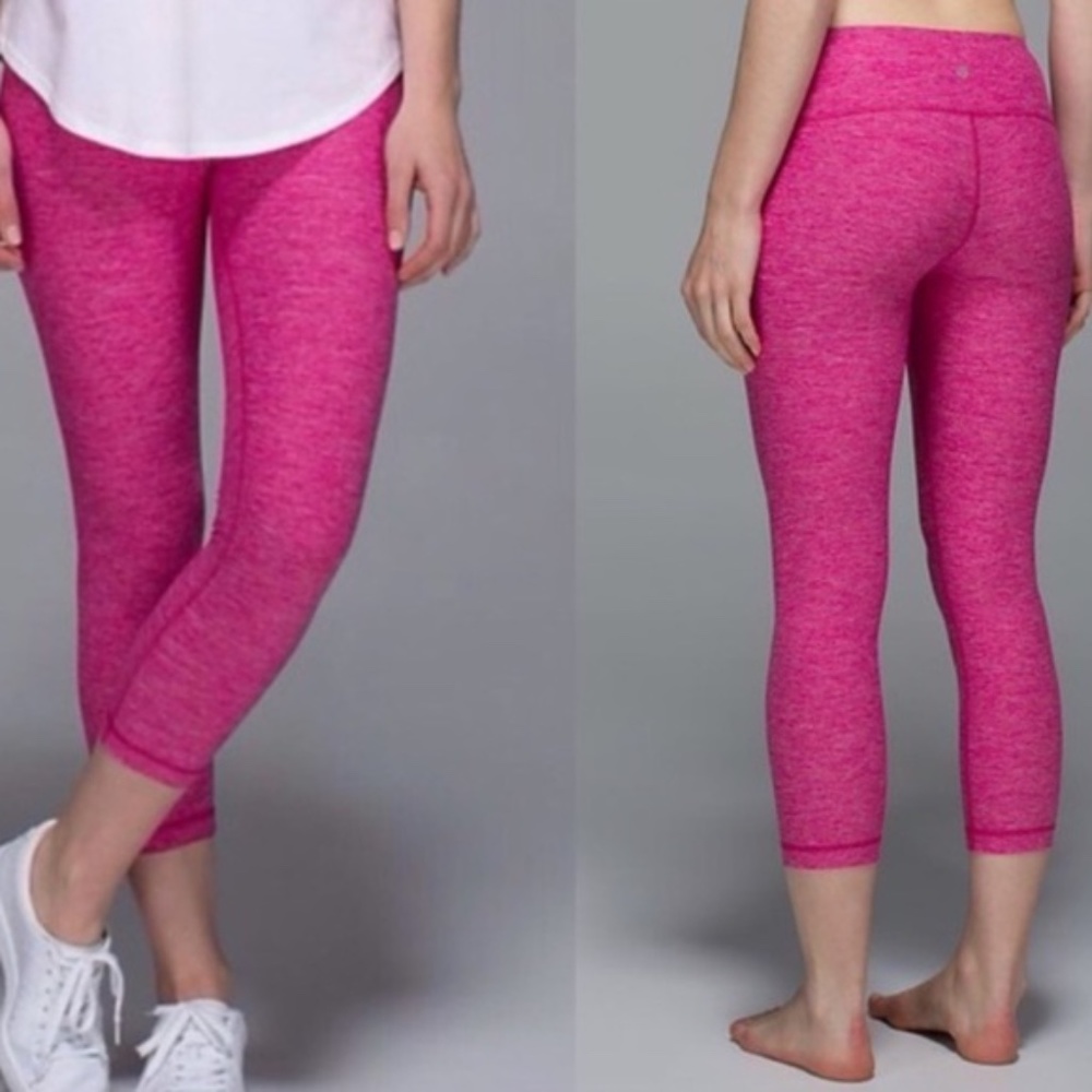 Lululemon Capri Crop Leggings Pink Size 8 EUC